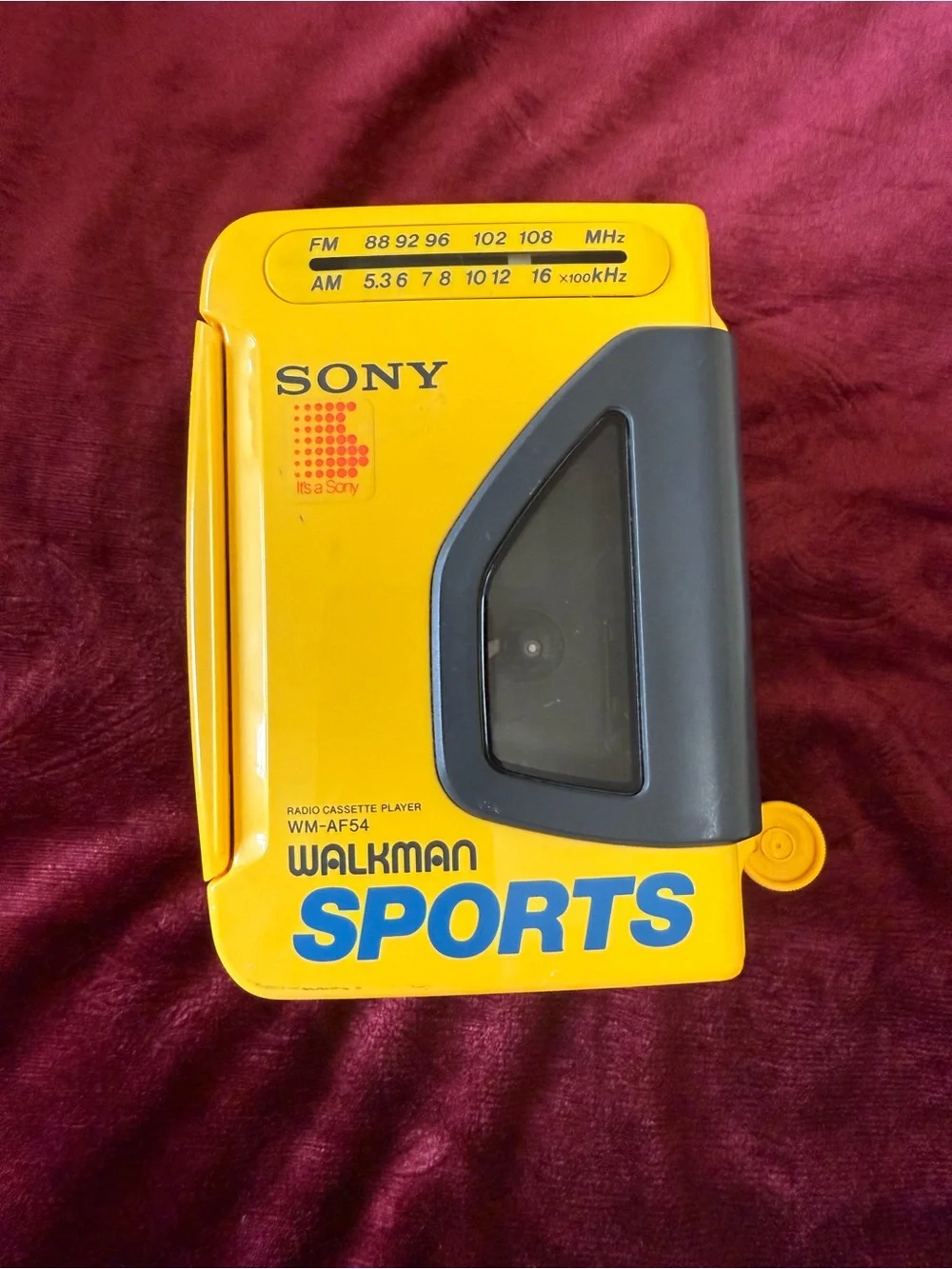 Sony Walkman Sports Portable Cassette Player - Yellow